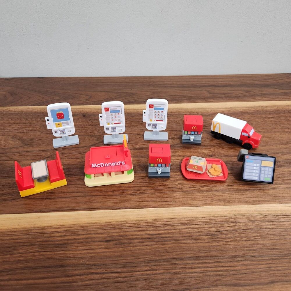 Lil McDonalds Little Happy Meal Toys 2025 Lot of 10 Kiosk McNuggets Restaurant